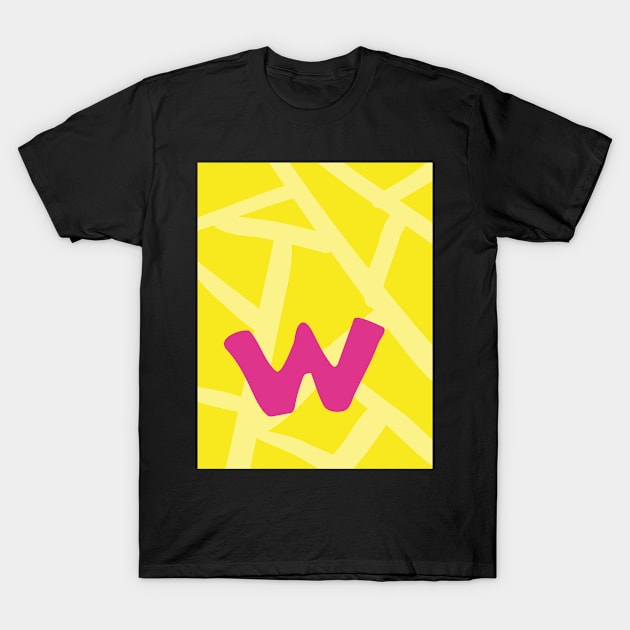 Letter  W - Colorful Square Alphabet Letters T-Shirt by giftideas